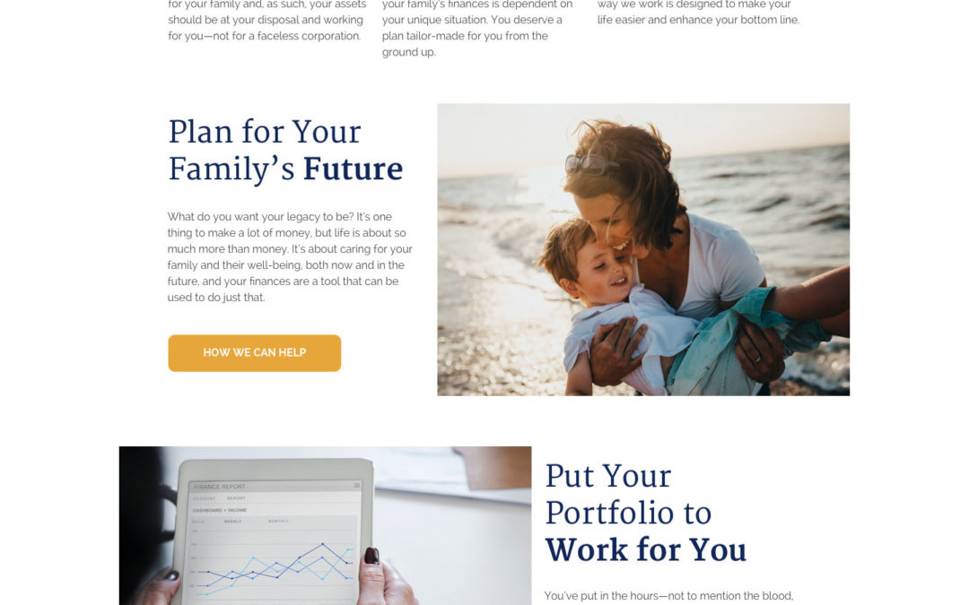 Financial Advisor Website Design